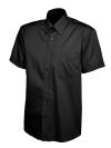 UC702 Mens Pinpoint Oxford Half Sleeve Shirt Black colour image